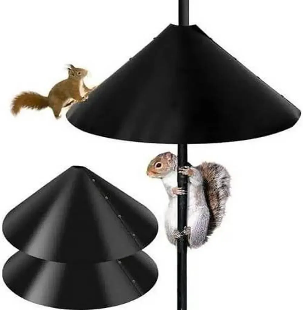EPFG 16 Inch Squirrel Baffle SQB-HLF-16 Black Metal Wrap Around Bird Feeder New